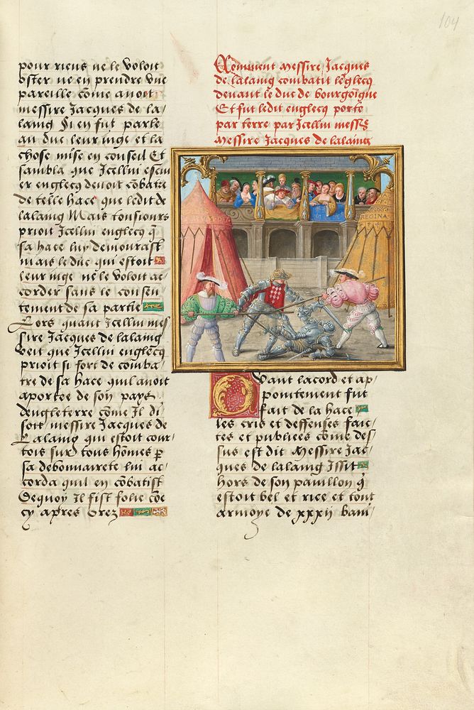 Jacques de Lalaing Defeating an English Esquire before the Duke of Burgundy by Master of the Getty Lalaing