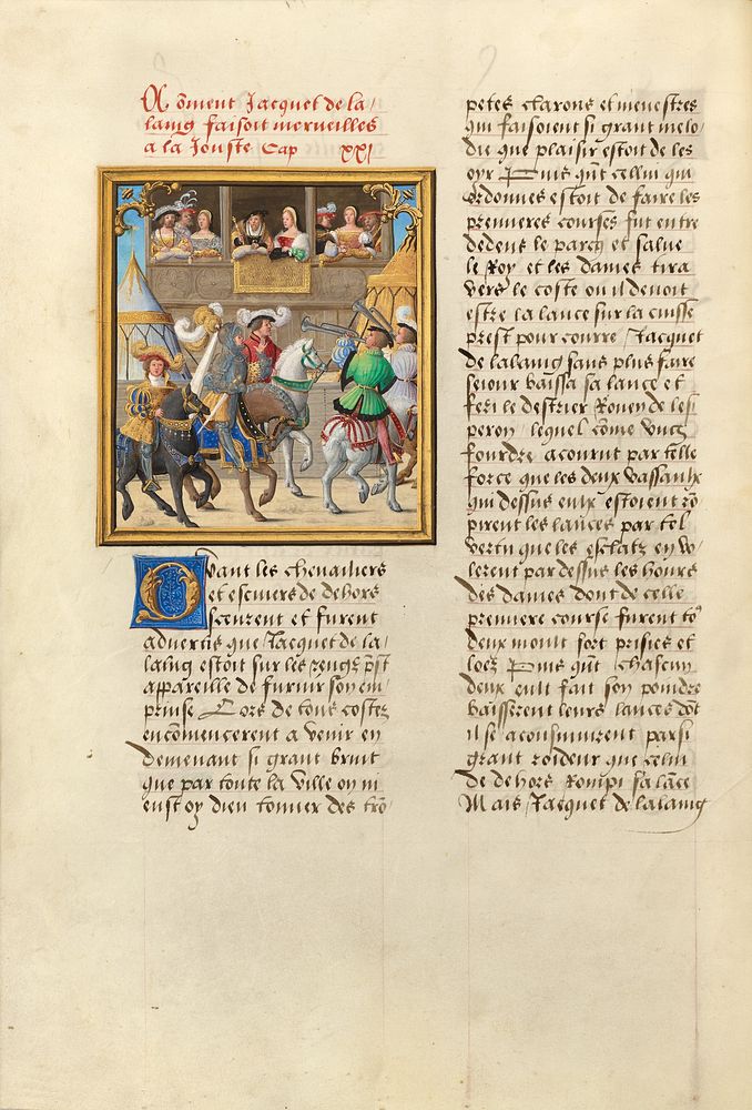 Jacques de Lalaing Arriving at a Joust with the Counts of Maine and Saint Pol by Master of the Getty Lalaing