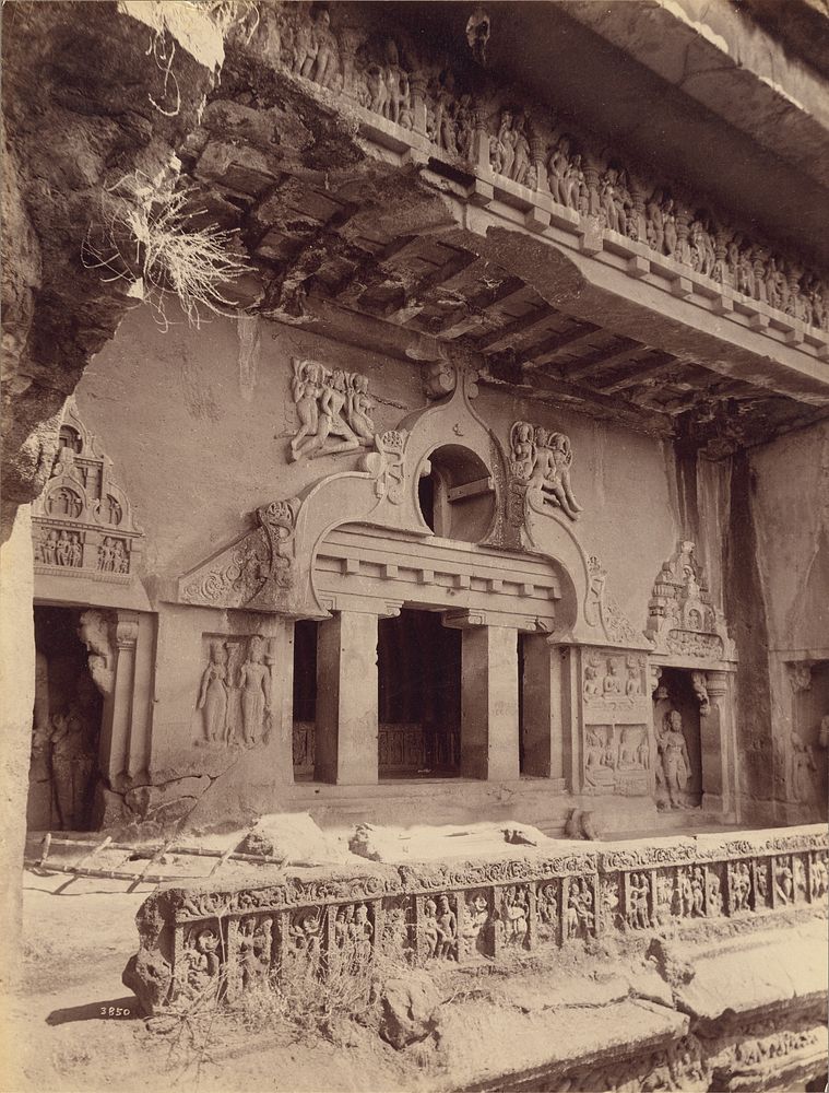 Exterior of Sootar Ki Jhonpri, Ellora by Lala Deen Dayal