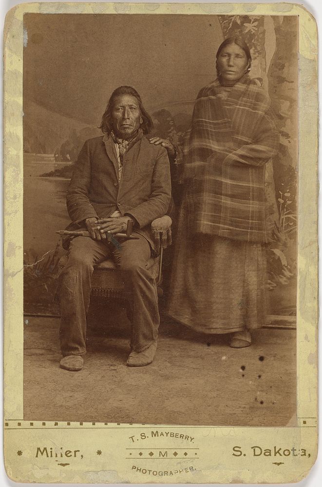 Native American man and woman by T S Mayberry