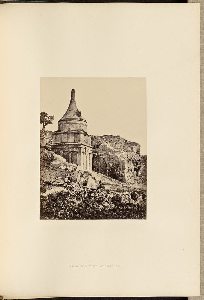 Absalom's Tomb, Jerusalem by Francis Frith
