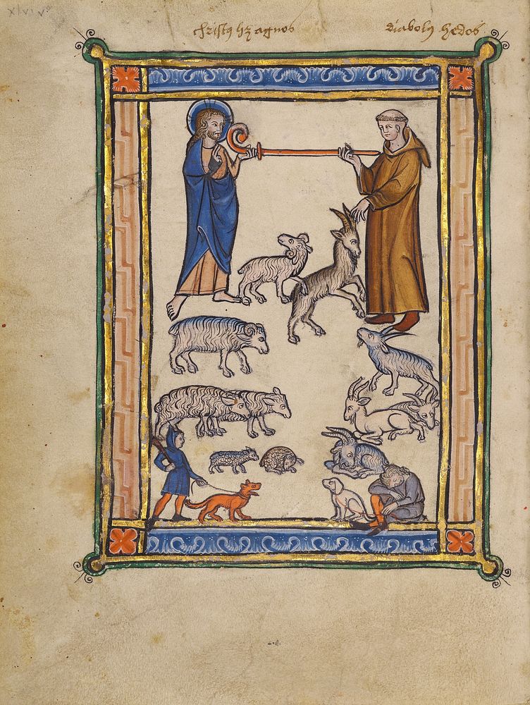 Christ and a Monk and Two Shepherds
