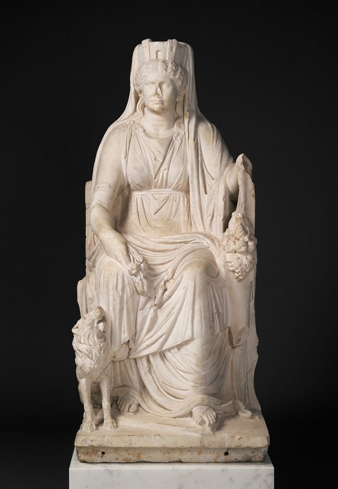 Statue of a Seated Cybele with the Portrait Head of her Priestess