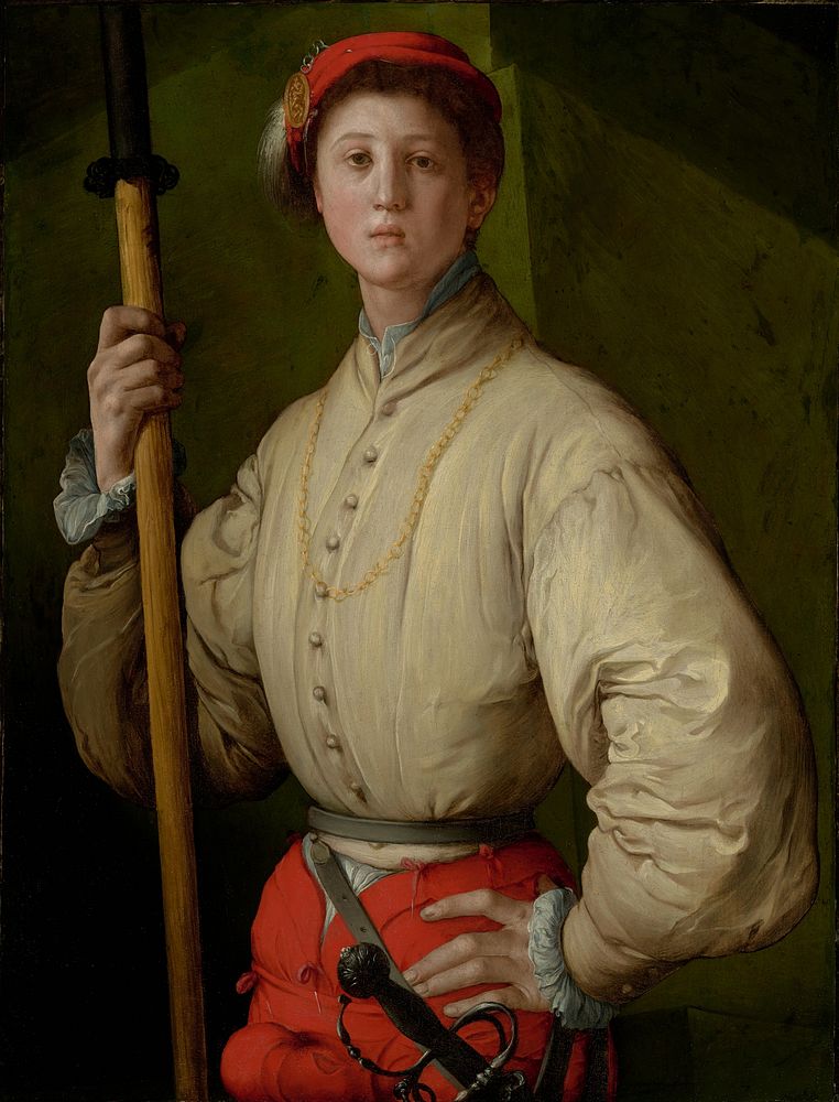 Portrait of a Halberdier (Francesco Guardi?) by Pontormo Jacopo Carucci