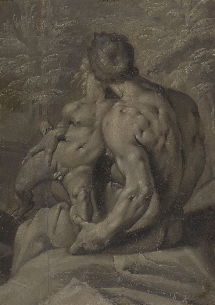 Two Male Nudes by Cornelis Cornelisz van Haarlem