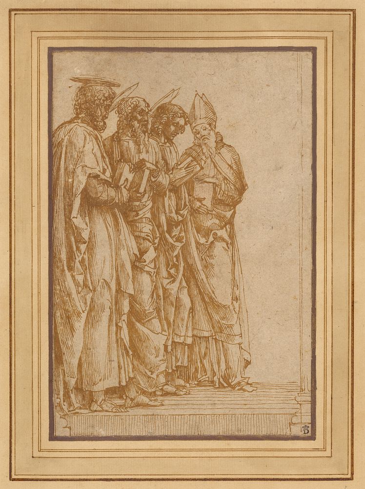 Study of Four Saints (Peter, Paul, John the Evangelist, and Zeno) by Andrea Mantegna