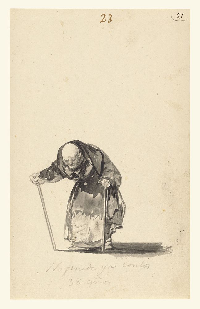 He Can No Longer at the Age of Ninety-Eight by Francisco José de Goya y Lucientes Francisco de Goya