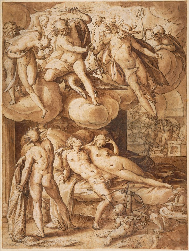 Venus and Mars Surprised by Vulcan by Hendrick Goltzius