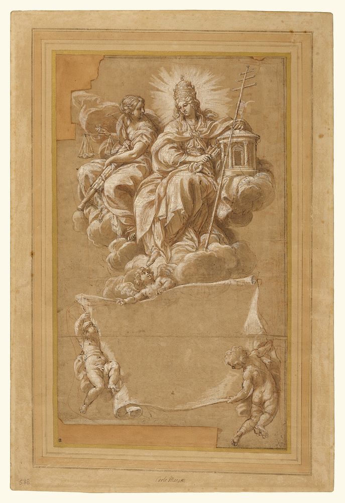 Faith and Justice Enthroned by Carlo Maratti