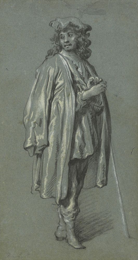 A Young Man Standing by Govaert Flinck