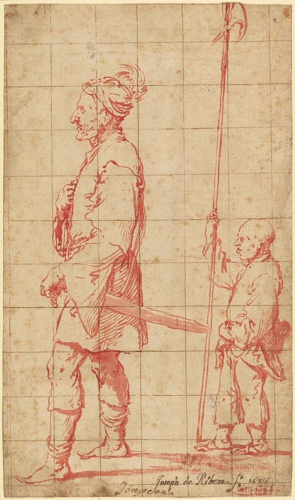 A Potentate Accompanied by His Halberd Bearer by Jusepe de Ribera