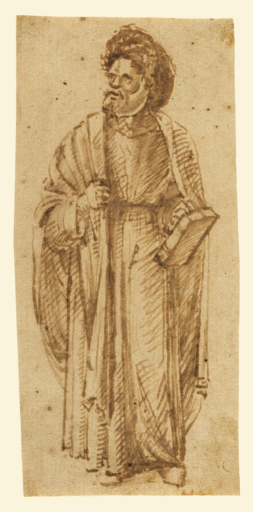 Standing man wearing a turban by Giovanni Bellini
