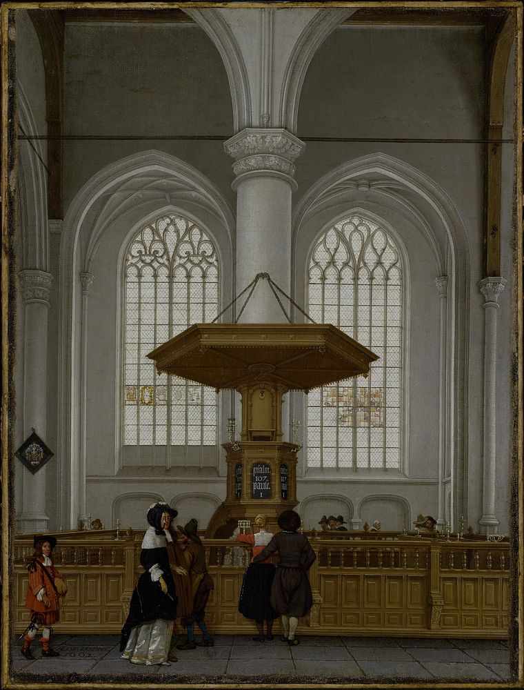 Interior of the Laurenskerk at Rotterdam by Anthonie De Lorme and Ludolf de Jongh