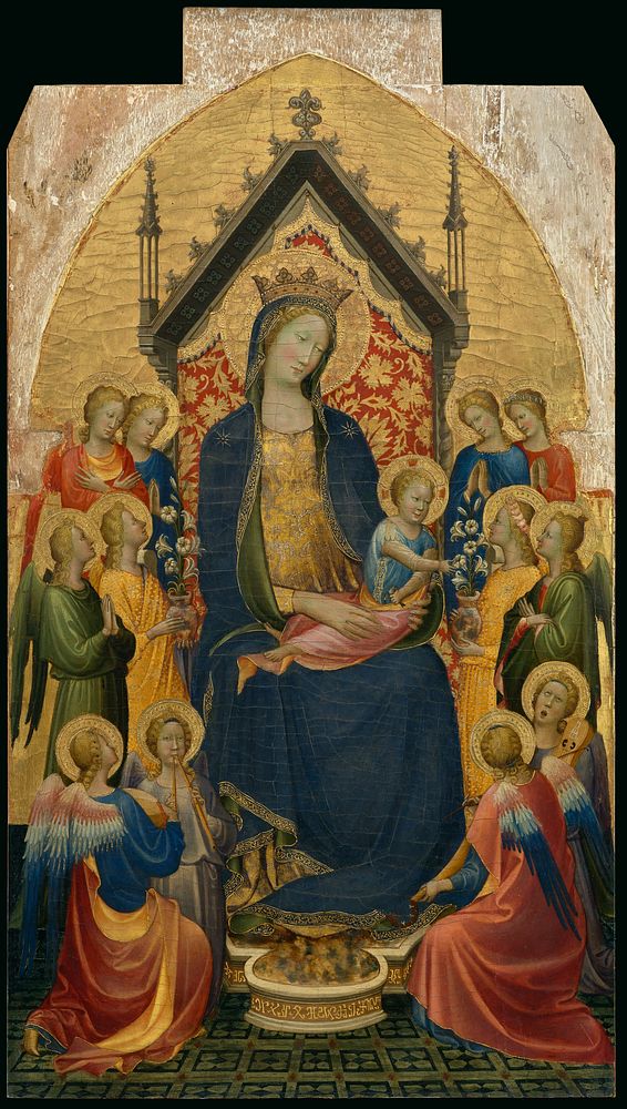 Madonna and Child with Musical Angels by Gherardo Starnina Master of the Bambino Vispo