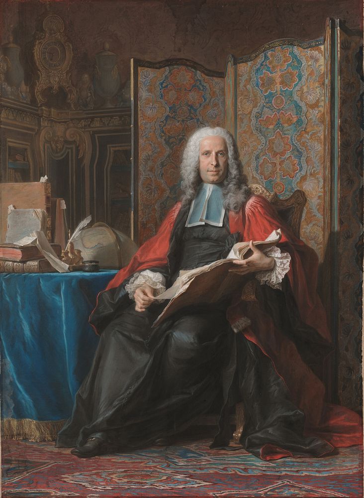 Portrait of Gabriel Bernard de Rieux by Maurice Quentin de La Tour