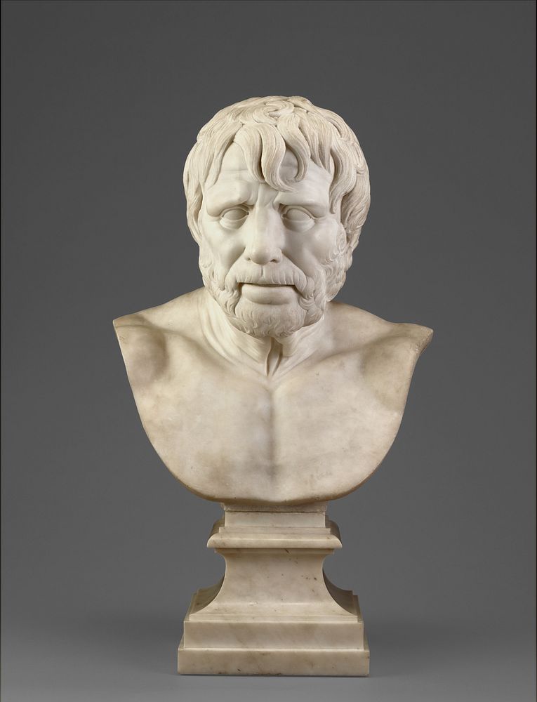 Bust of Pseudo-Seneca (after the antique) by Joseph Wilton