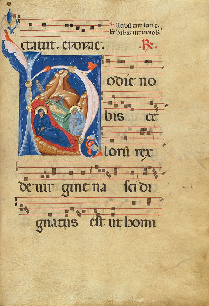 Initial H: The Nativity by Master of Gerona
