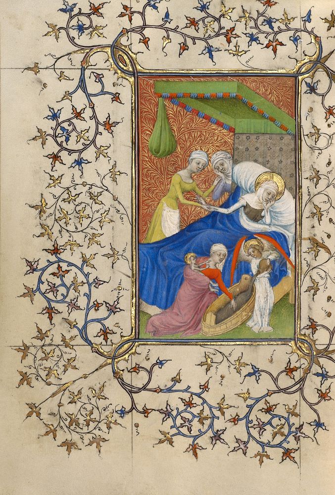 The Birth of the Virgin by Pseudo Jacquemart de Hesdin