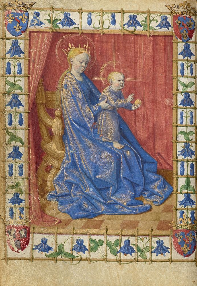 The Virgin and Child Enthroned by Jean Fouquet
