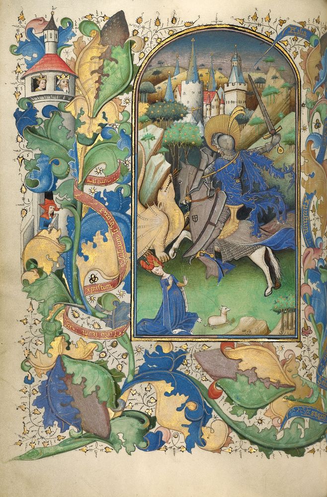 Saint George and the Dragon by Master of Guillebert de Mets