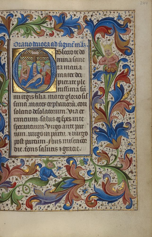 Initial O: The Pietà by Master of the Lee Hours