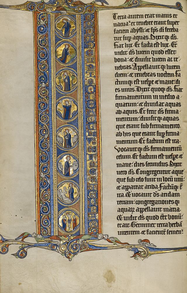Initial I: Scenes of the Creation of the World and the Crucifixion