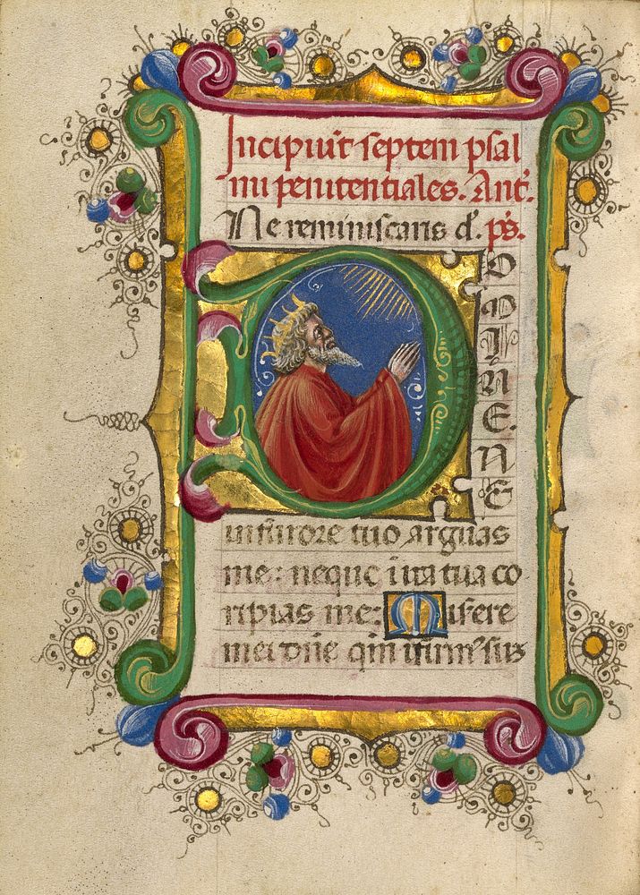 Initial D: David in Prayer by Taddeo Crivelli