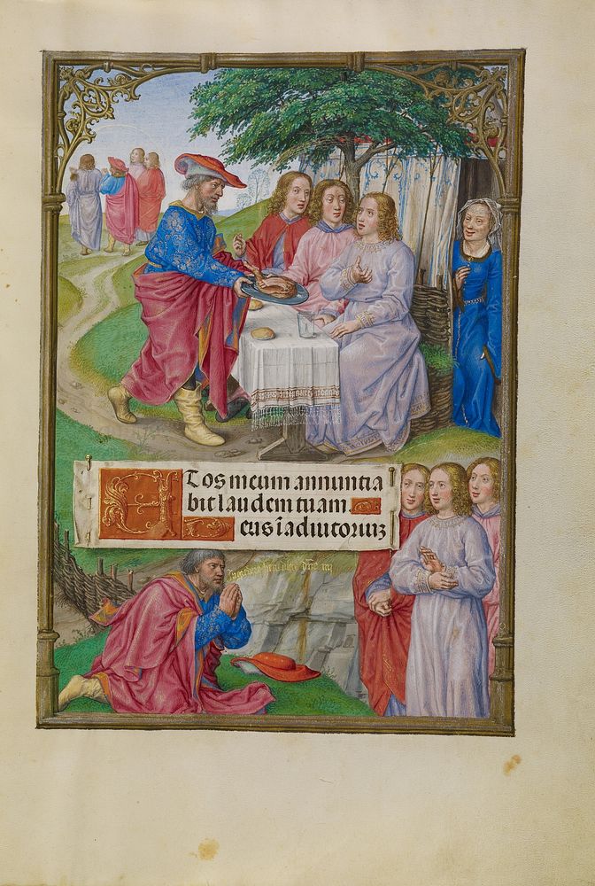 Abraham and the Three Angels by Master of James IV of Scotland