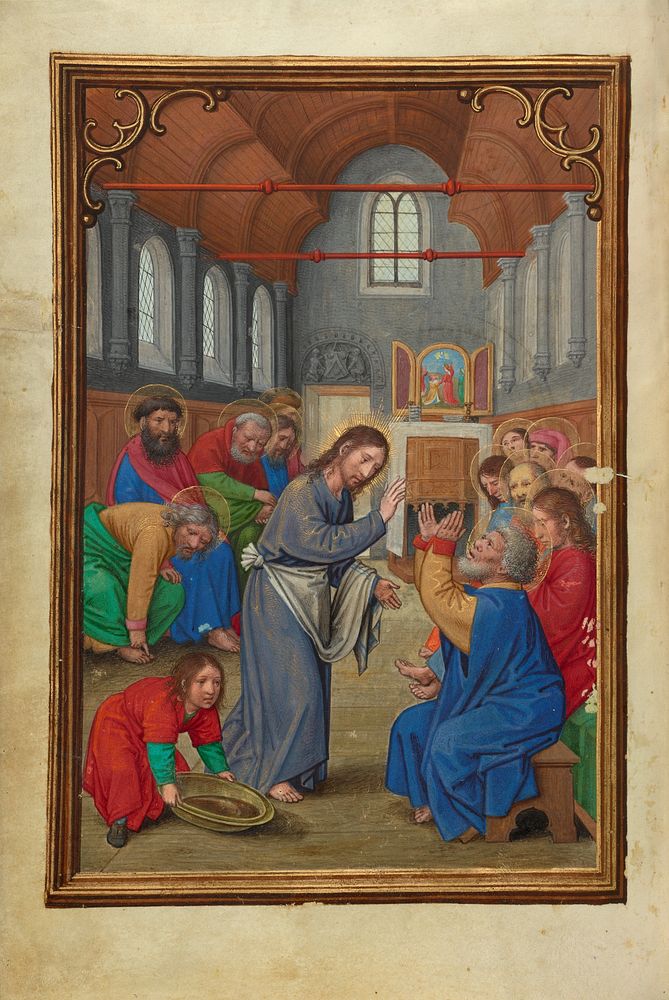 Christ Washing the Apostles' Feet by Simon Bening