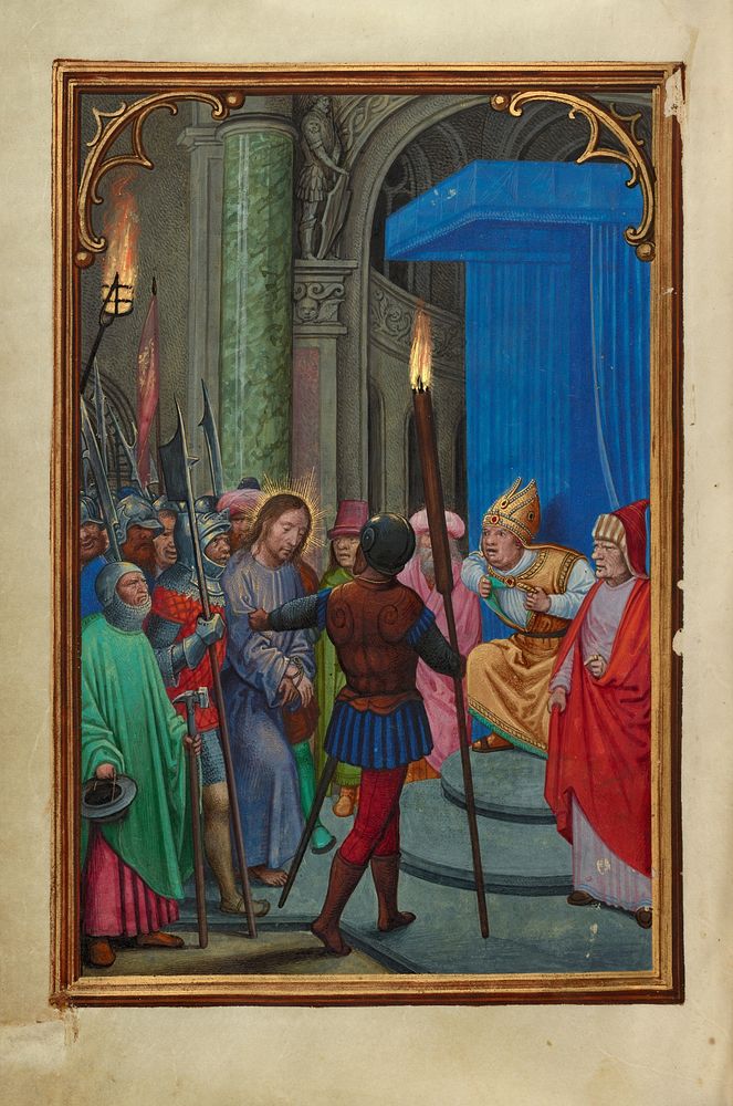 Christ before Caiaphas by Simon Bening