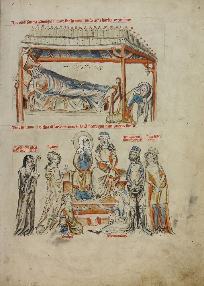 Heinrich Sleeping and Saint Hedwig Praying; Heinrich and Saint Hedwig with Their Children