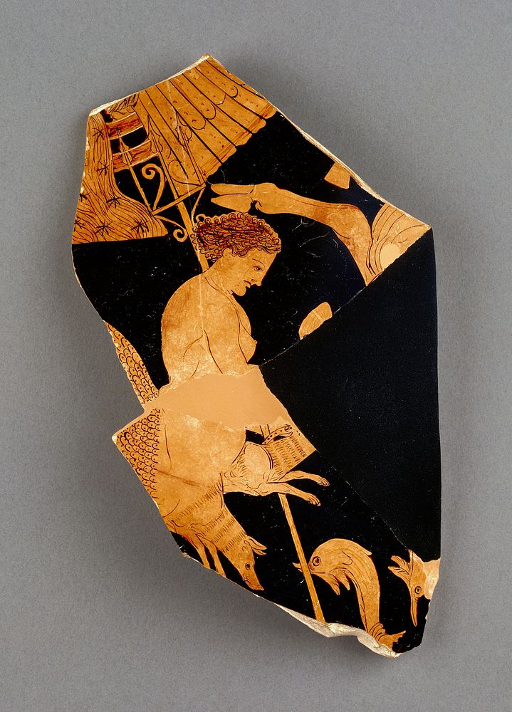 Fragment of an Apulian Red-Figure Bell Krater by Black Fury Group