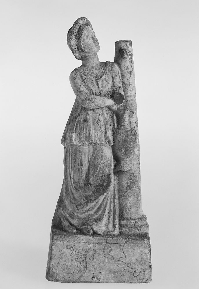 Imitation of a Statuette of a Standing Girl Holding a Vase