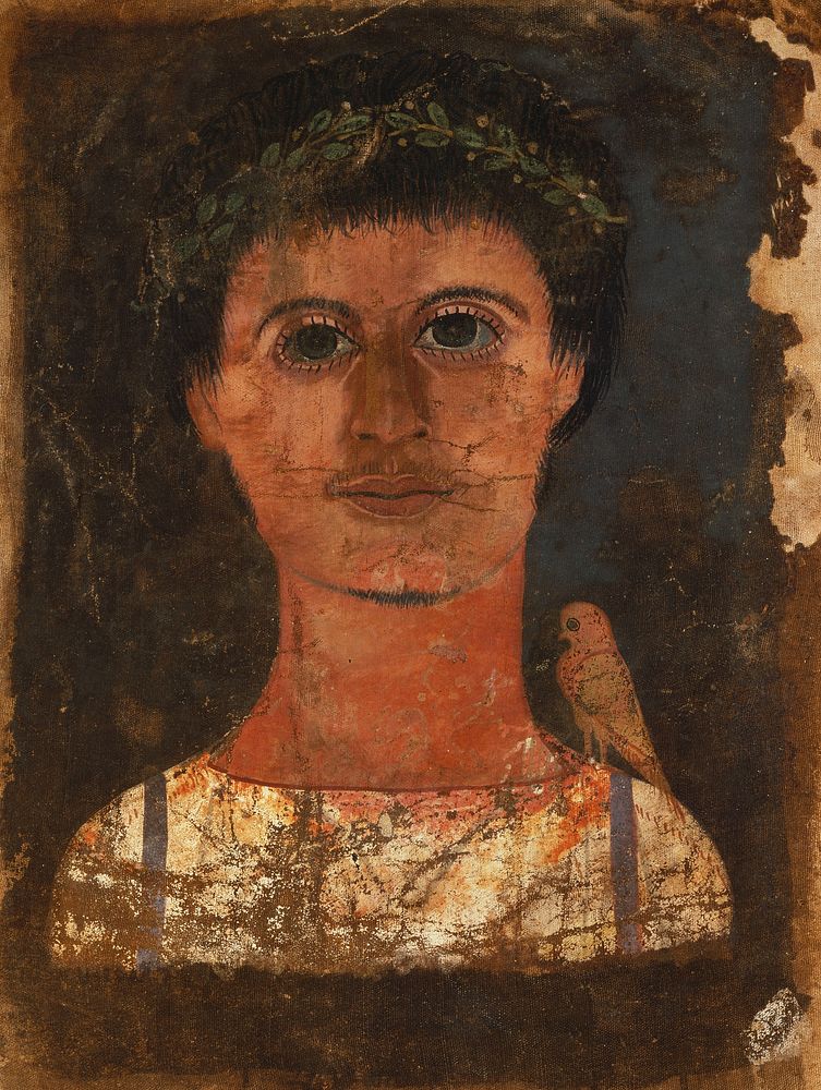 Mummy Shroud with Painted Portrait of a Boy