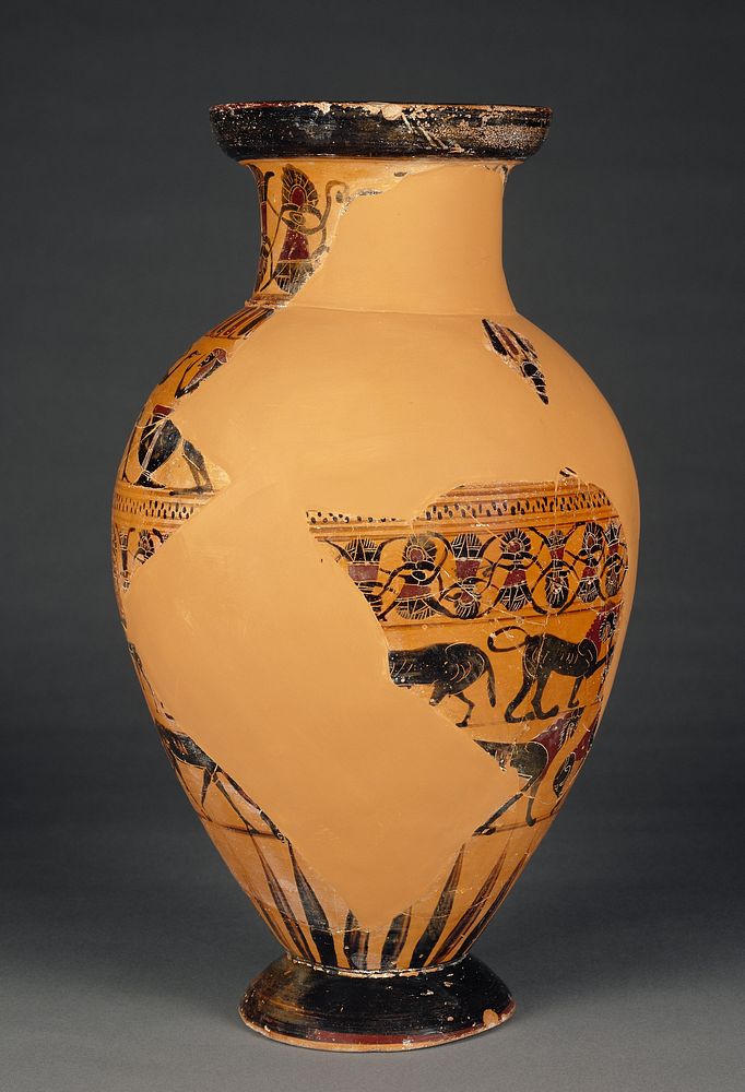 Attic Black-Figure Amphora (Tyrrhenian) by Castellani Painter