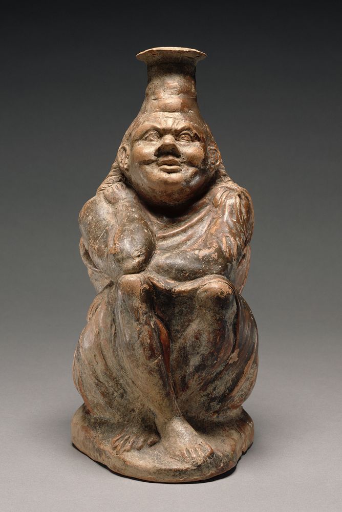 Plastic Vase in the Form of a Seated Enslaved Woman