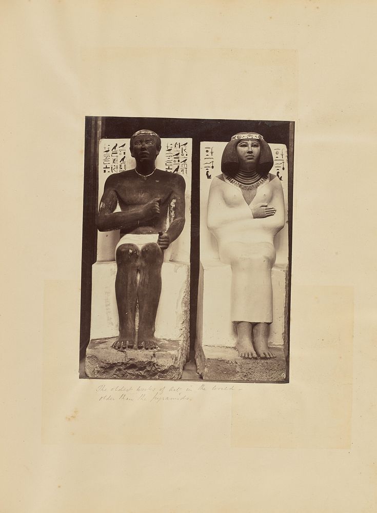 Rahotep and Nofret statues by Carlo Naya