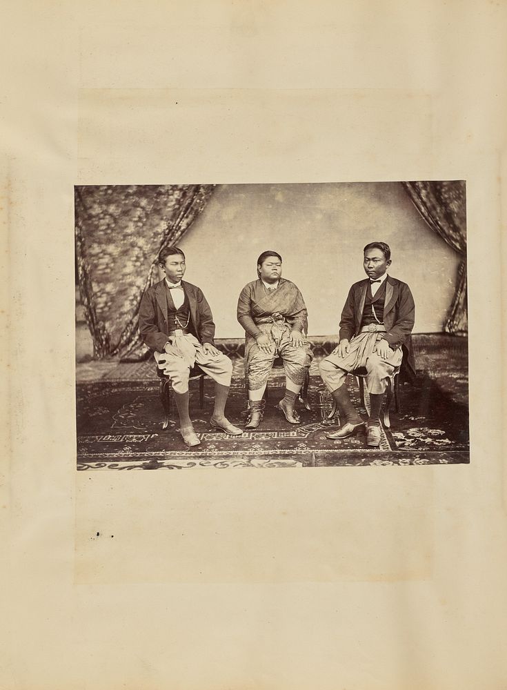 Studio portrait of three young men
