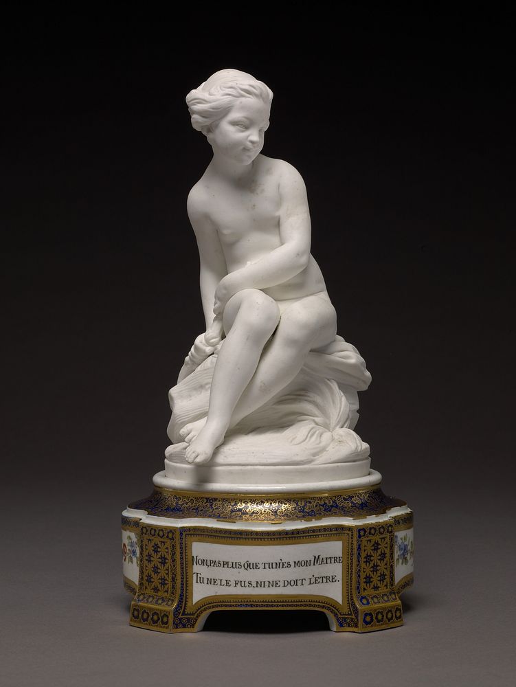 Figure of Nymphe Falconet on Pedestal by Sèvres Manufactory, Étienne Maurice Falconet and Pierre Nicolas Pierre