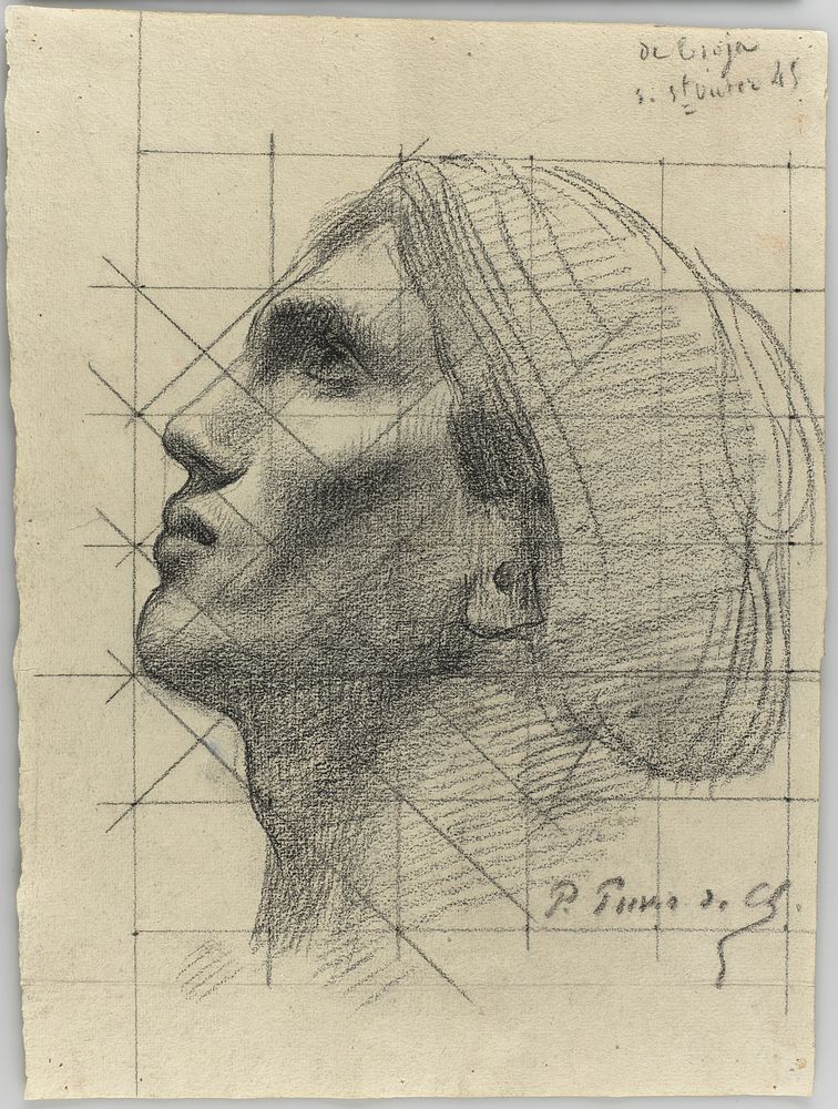 Head of a Man in Profile by Pierre Puvis de Chavannes