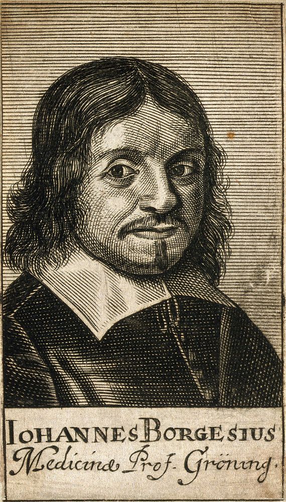 Johannes Borgesius. Line engraving, 1688.