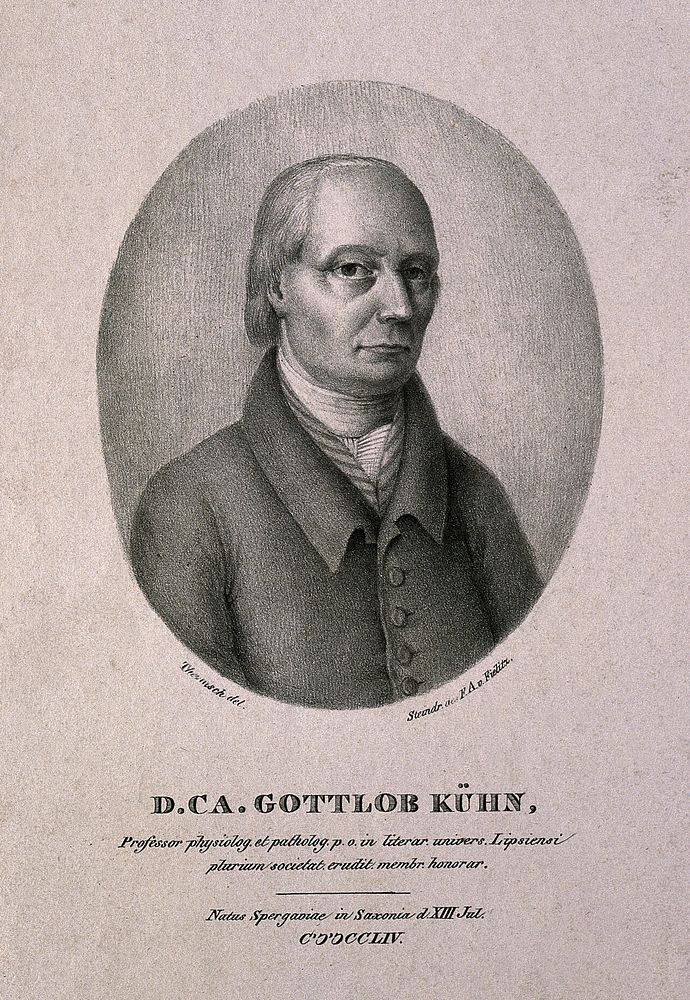 Carl Gottlob Kuehn. Lithograph by F. A. von Fielitz after Thernisch.