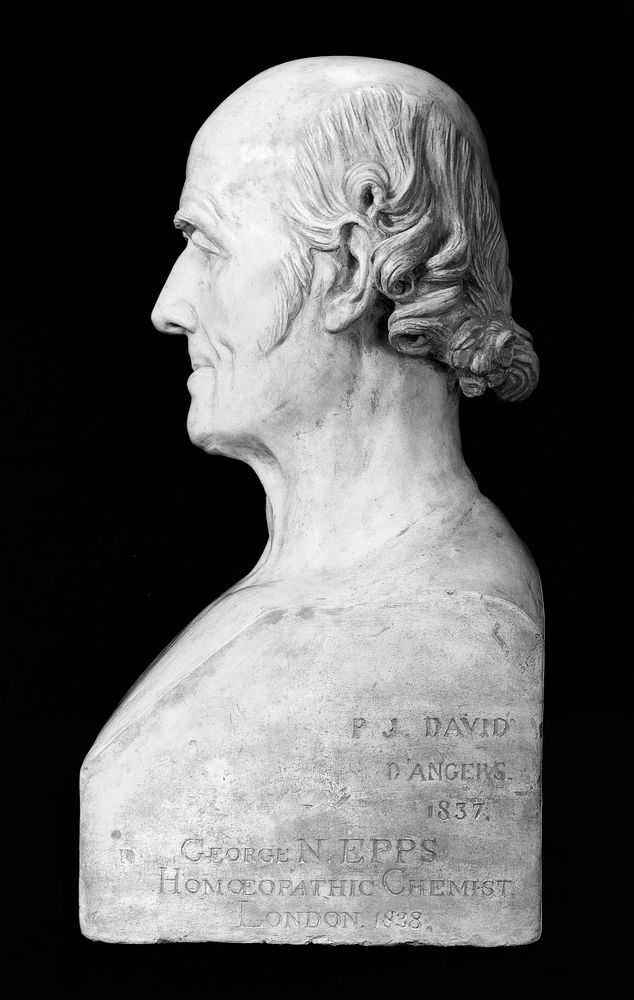 Samuel Christian Friedrich Hahnemann. Plaster by P.-J. David d'Angers, 1837.