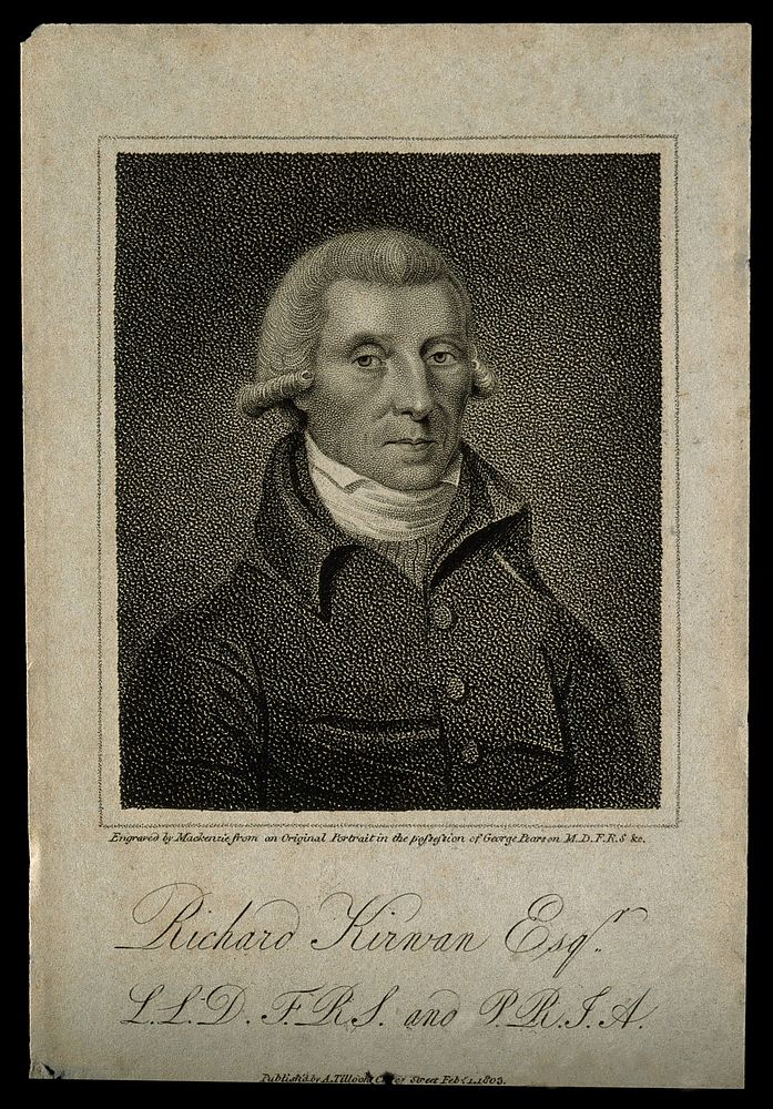 Richard Kirwan. Stipple engraving by K. Mackenzie, 1803.