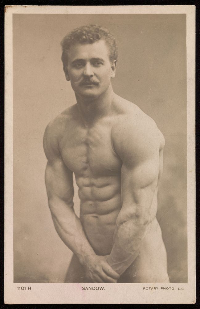 Eugen Sandow, a strongman. Process print, 190-.
