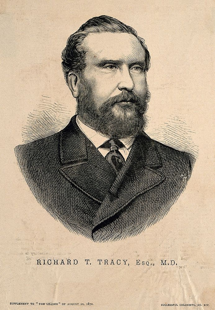Richard Thomas Tracy. Wood engraving, 1872.