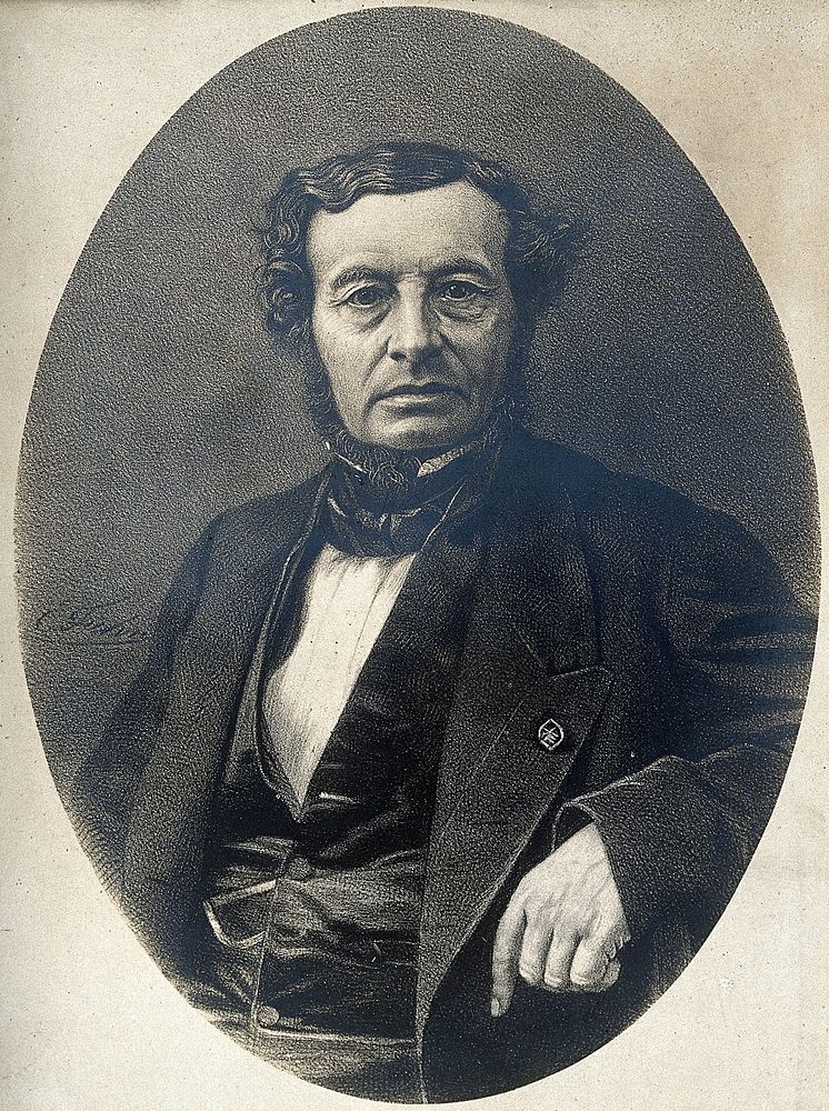 Joseph-François Malgaigne. Photograph after a lithograph.