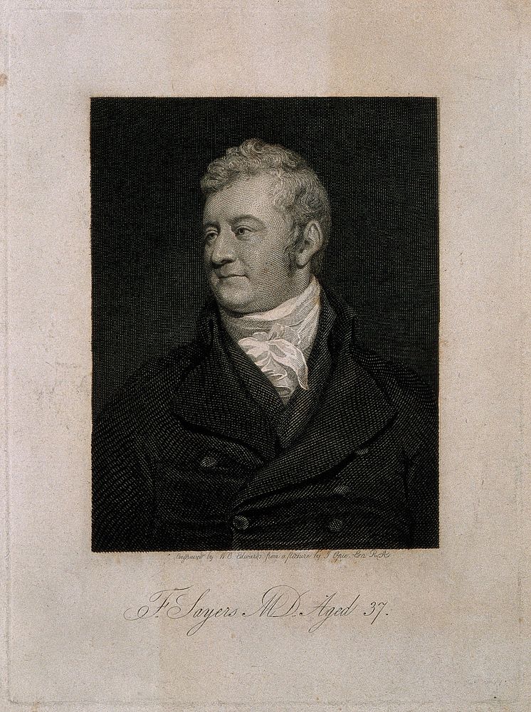 Frank Sayers. Line engraving by W. C. Edwards after J. Opie.