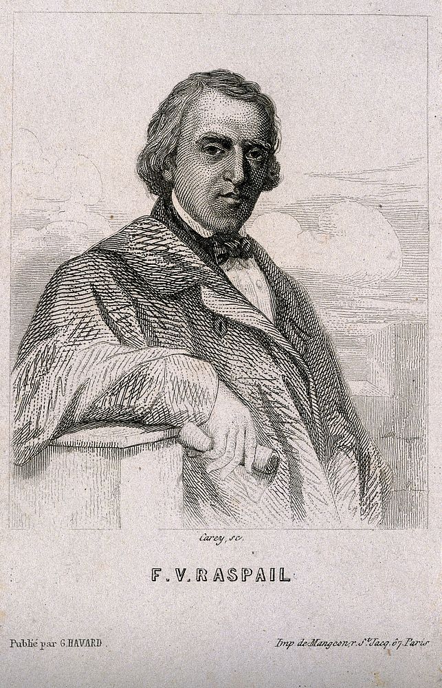 François Vincent Raspail. Etching by C.P.A. Carey.