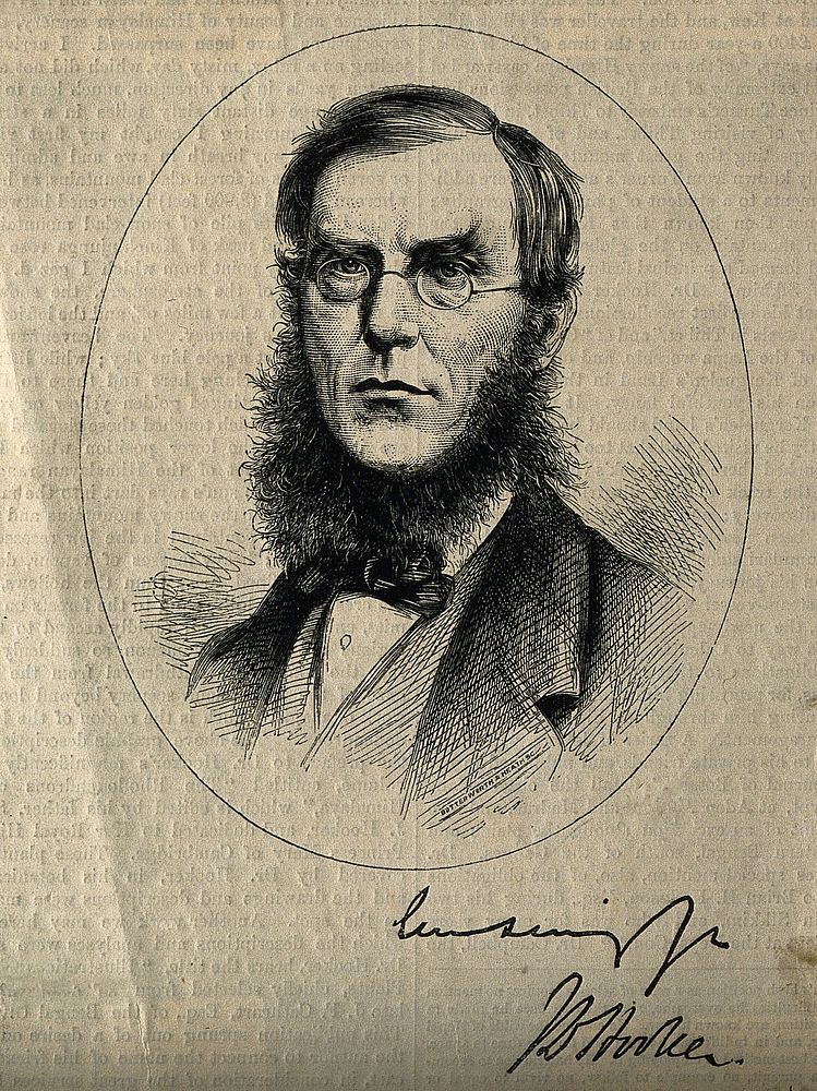 Sir Joseph Dalton Hooker. Wood engraving by Butterworth & Heath after Whitlock [].